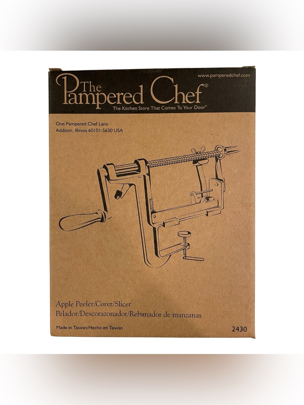 Pampered Chef Apple Peeler Corer Slicer # 2430. New In Box
